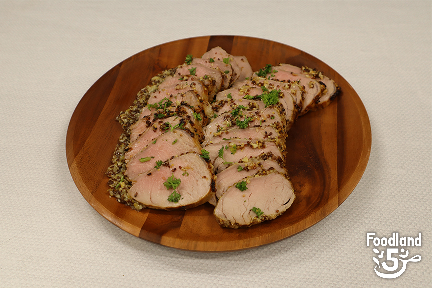 Honey Dijon Garlic Roasted Pork Loin